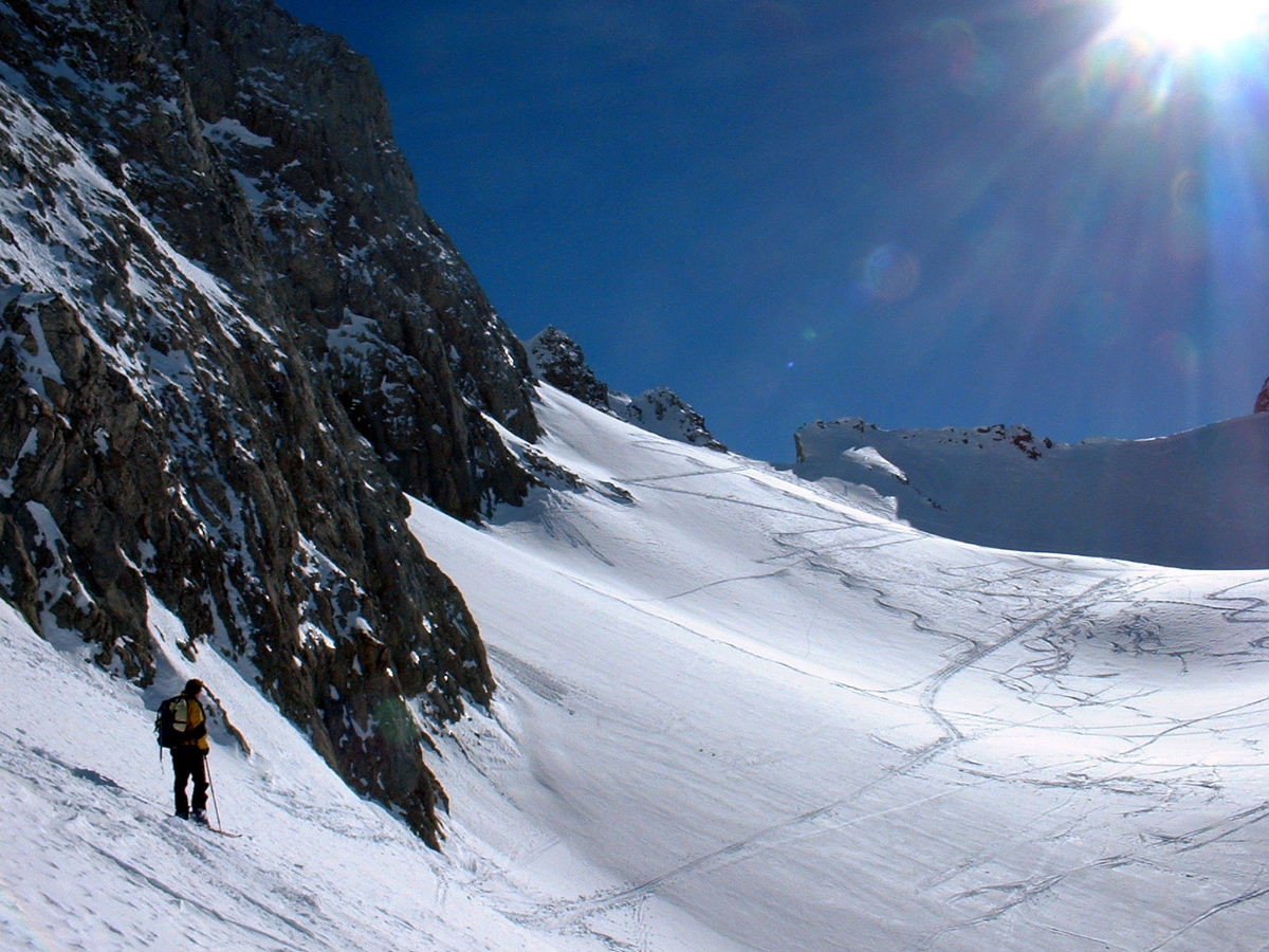 Descente des Dents Blanches : sous la golette de l'Oule