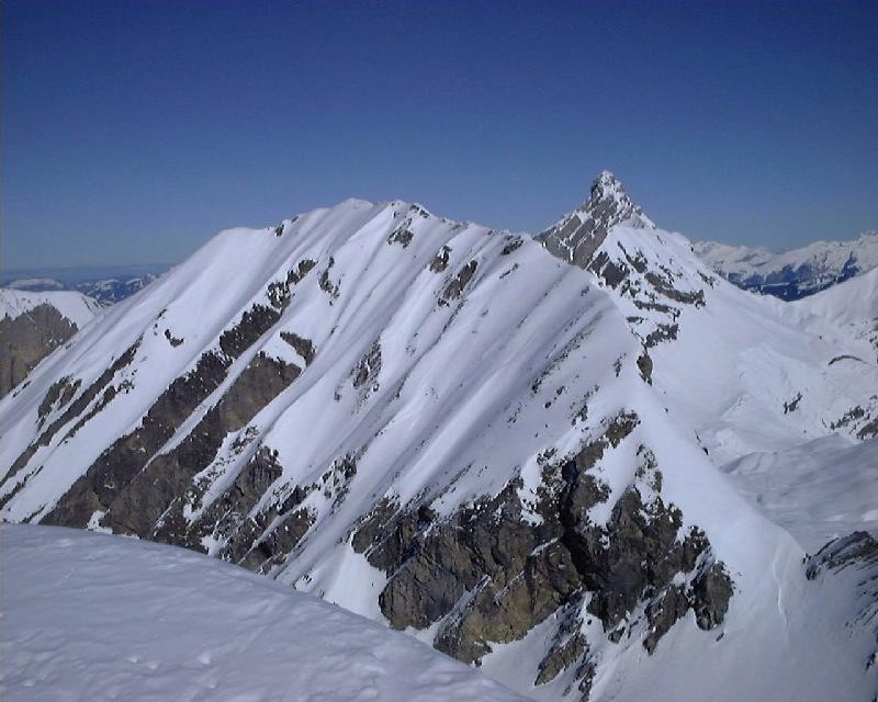 Mont Fleuri et Pointe Percée depuis sommet
