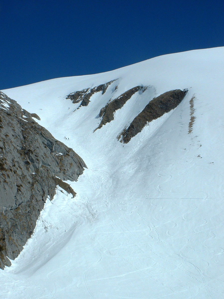 Cornettes : couloir de la Calaz