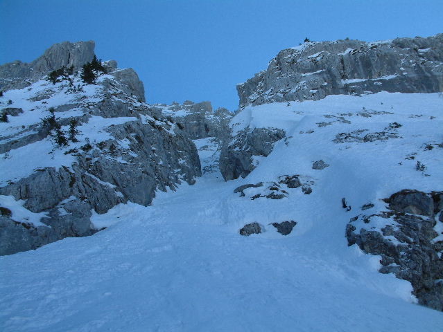 Accès au premier couloir (goulotte)