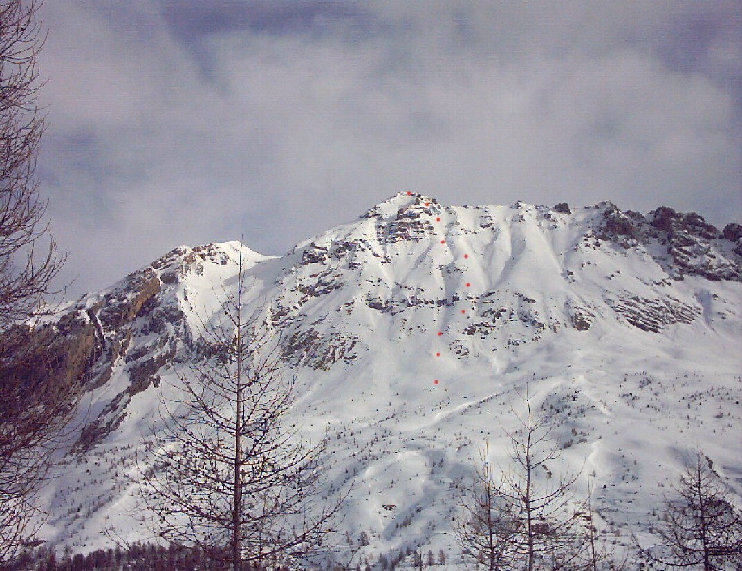 Monte Boulliagna m 2908 - versante sud - sud ovest