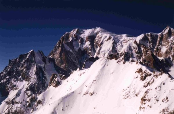 Aiguille d'Entreves, vue de Helbronner