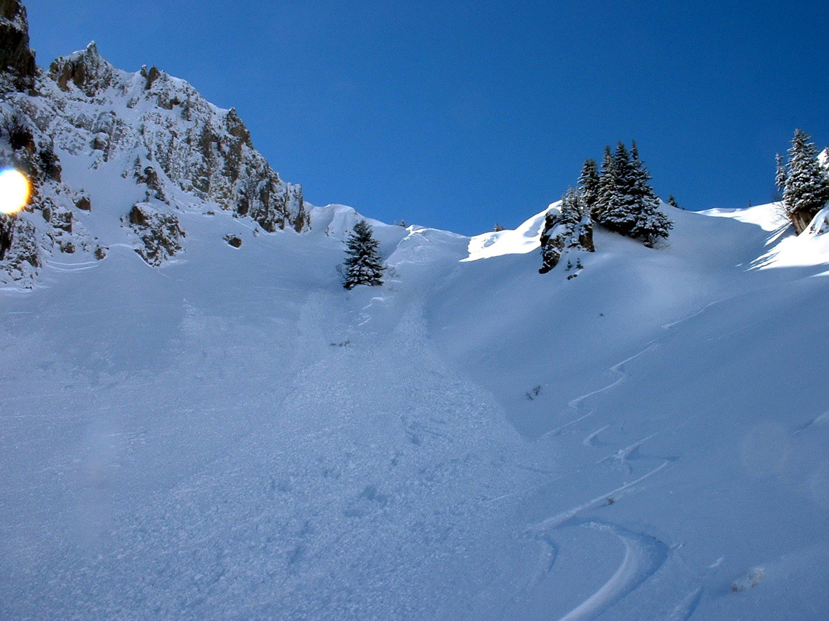 Col de Damoz lesmoulins : purge des contre-pentes