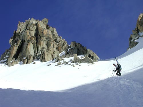 Couloir SW de l'Aiguille du Tacul (col sud)