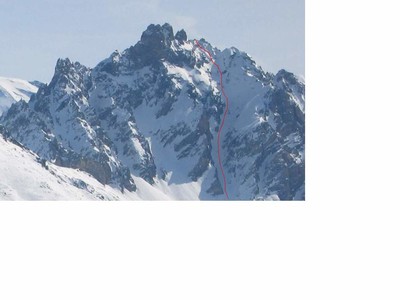 Aiguille du Fruit, couloir NW