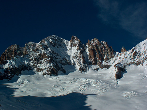 Le glacier de Talèfre, le Whymper et la Verte