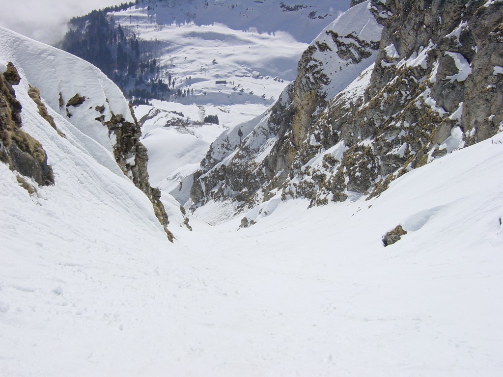 Départ du couloir E des Nants