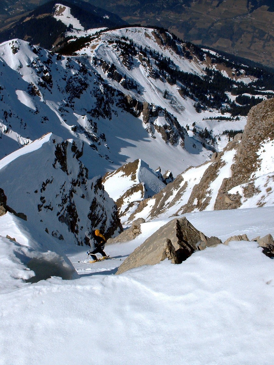 couloir de Pertuis : descente rive gauche