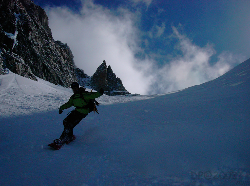 Glacier Long : descente en surf (partie haute)