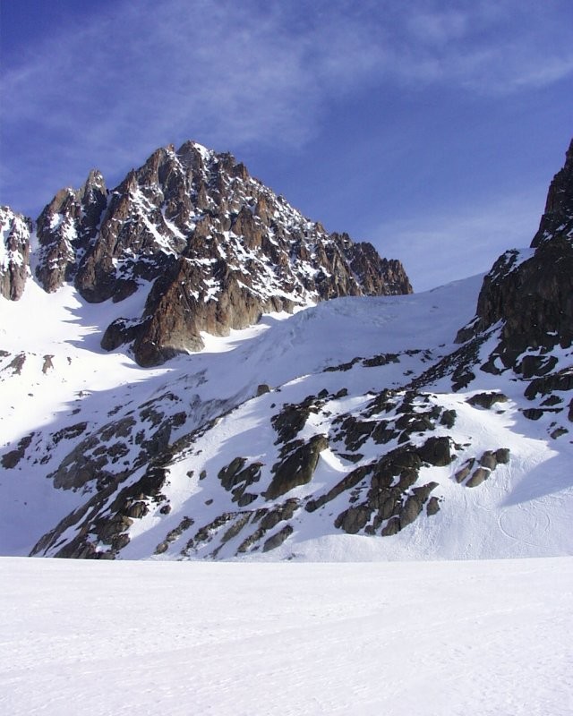 Montée vers Col du Chardonnet, depuis le Glacier d'Argentière