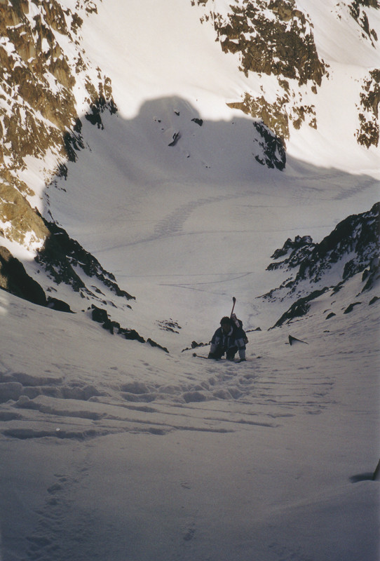 Raoul dans le couloir du Col des Chamoix