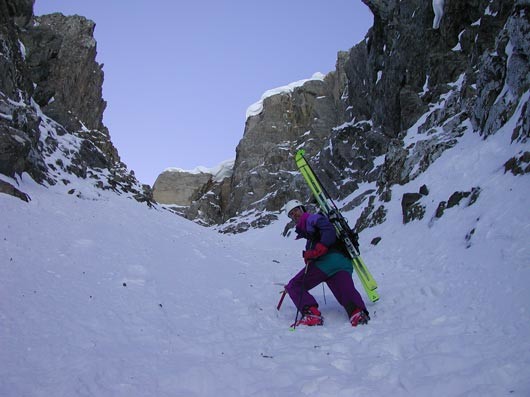 Couloir de la Corne à Tournier