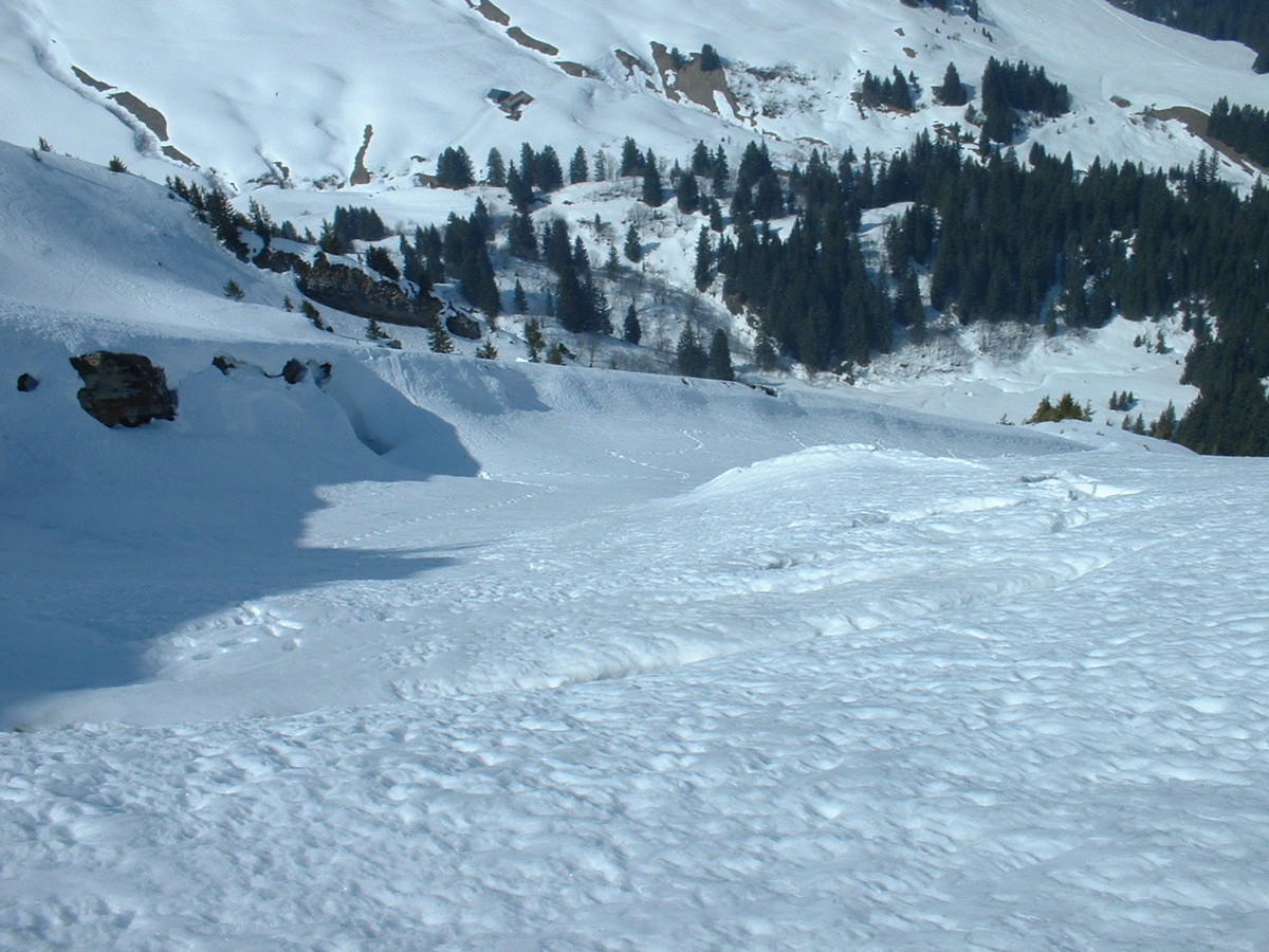 Bossetan : couloir Tordu : haut