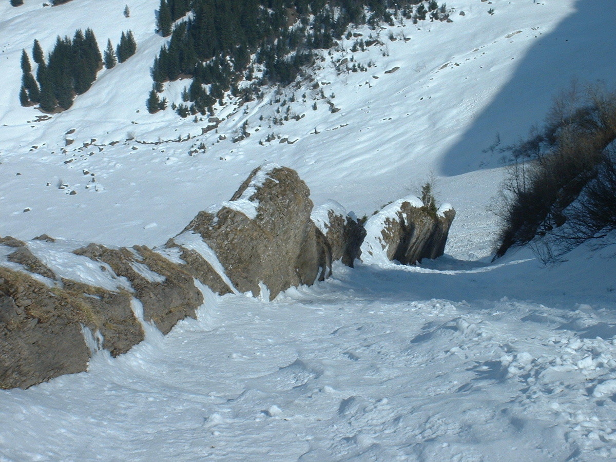 Bossetan : couloir Tordu : bas