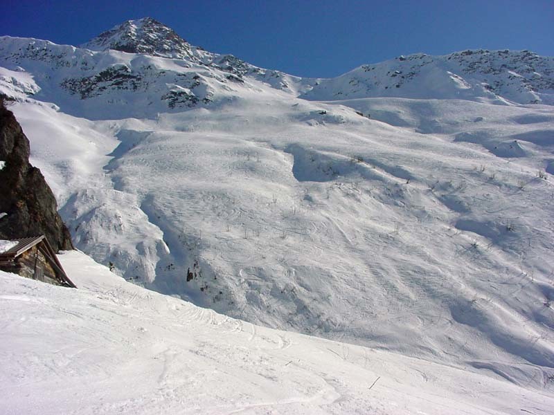 I pendii di discesa dell'Oberalpstock contemplati da Ligegg