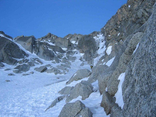 Le crux de Ravanel-Frendo, peu fourni.
