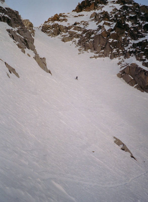 Raoul au sommet de la branche principale du couloir nord de la pointe d'Orny