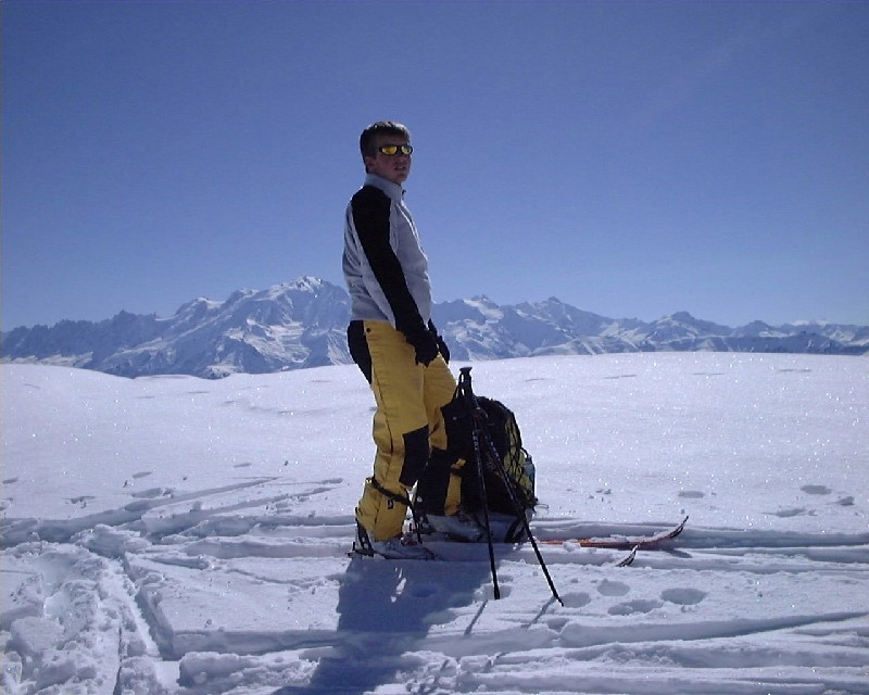 Vincent face au mont Blanc