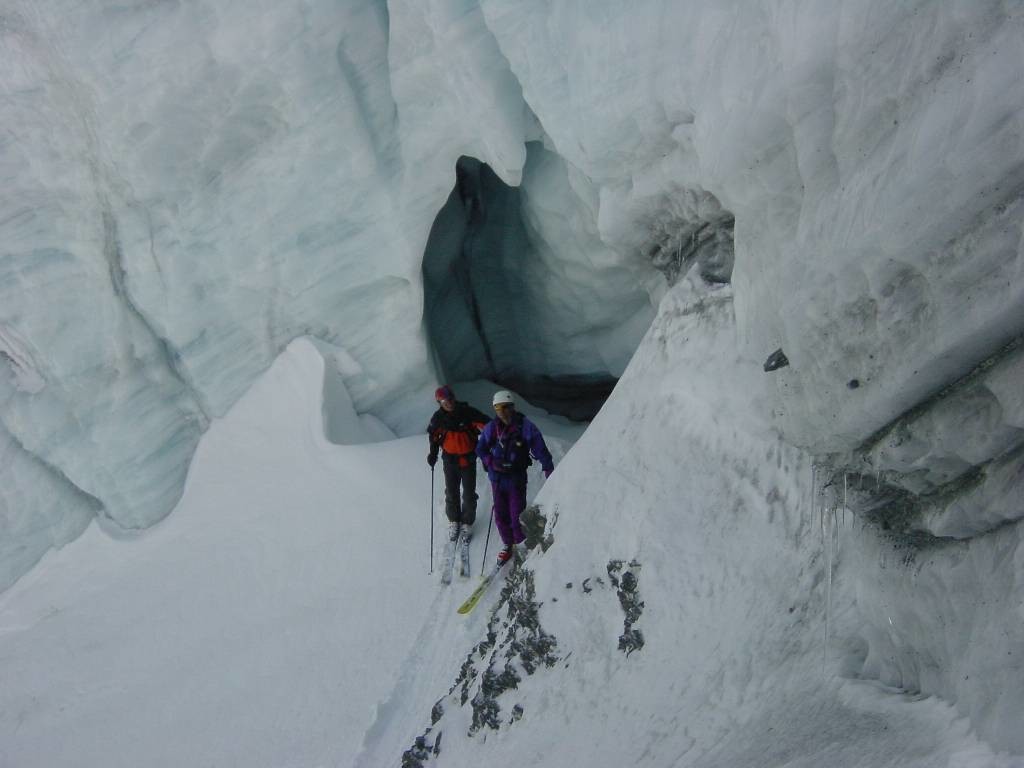 Sous le sérac de la face N de Vouasson