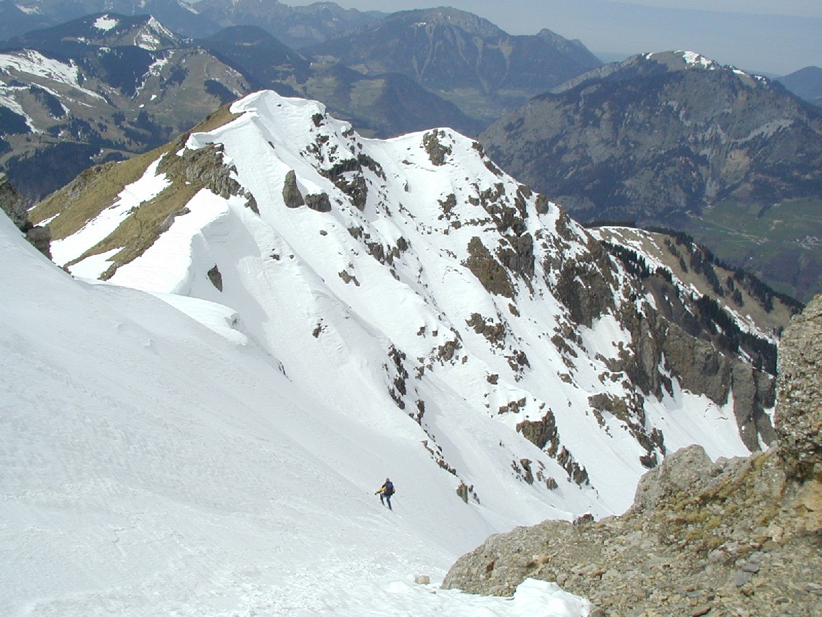 Descente de l'arête de Bel Air