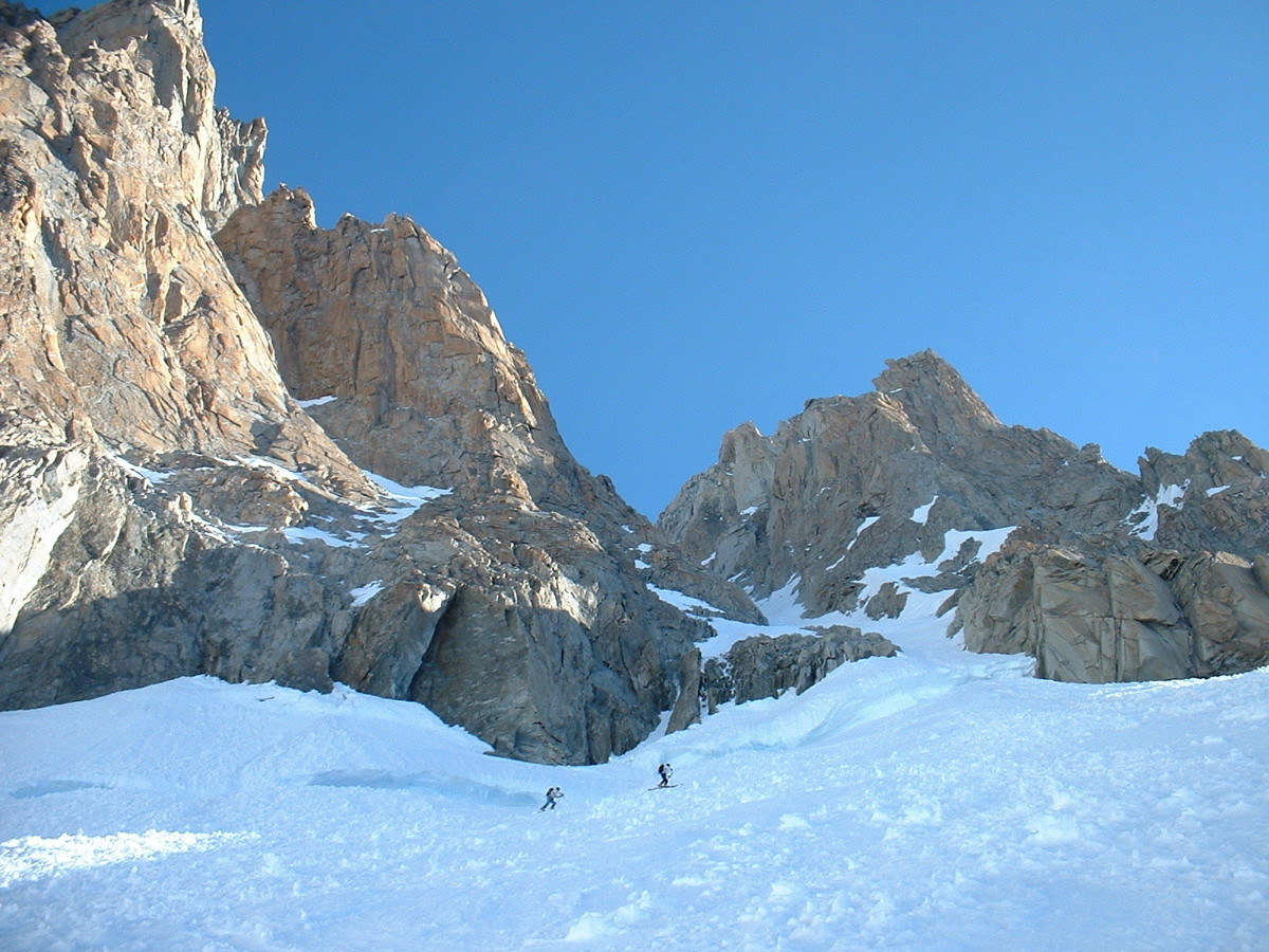 Aiguille d'Argentière : couloir en Y
