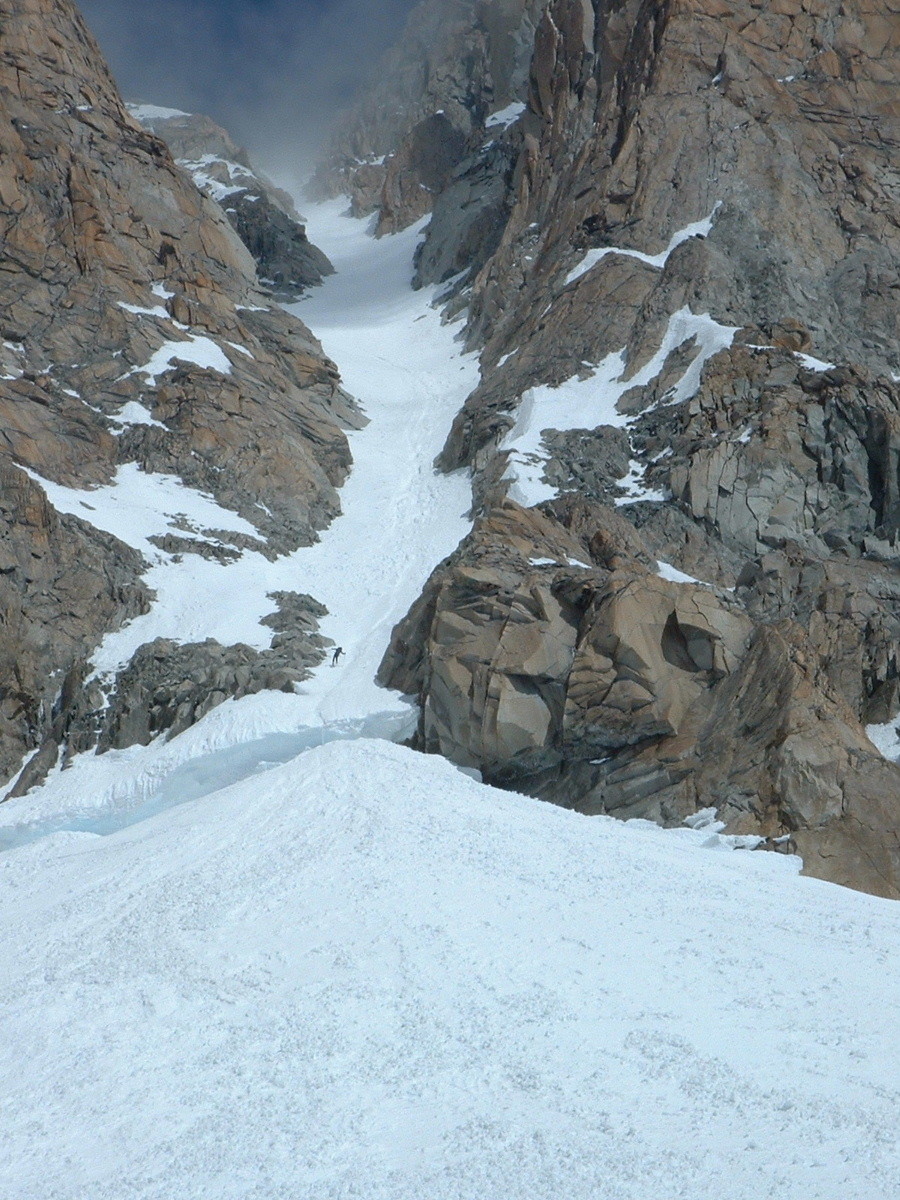 Aiguille d'Argentière : couloir en Y