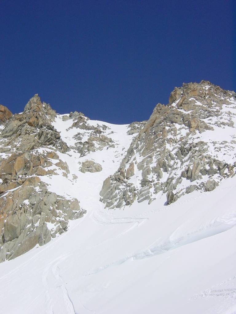 Couloir en X à l'Aiguille d'Argentière