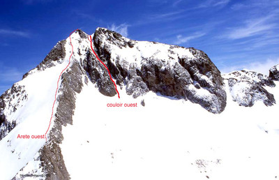topo photo arête et couloir ouest du gélas topo photo arête et couloir ouest du gélas