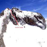 topo photo arête et couloir ouest du gélas
