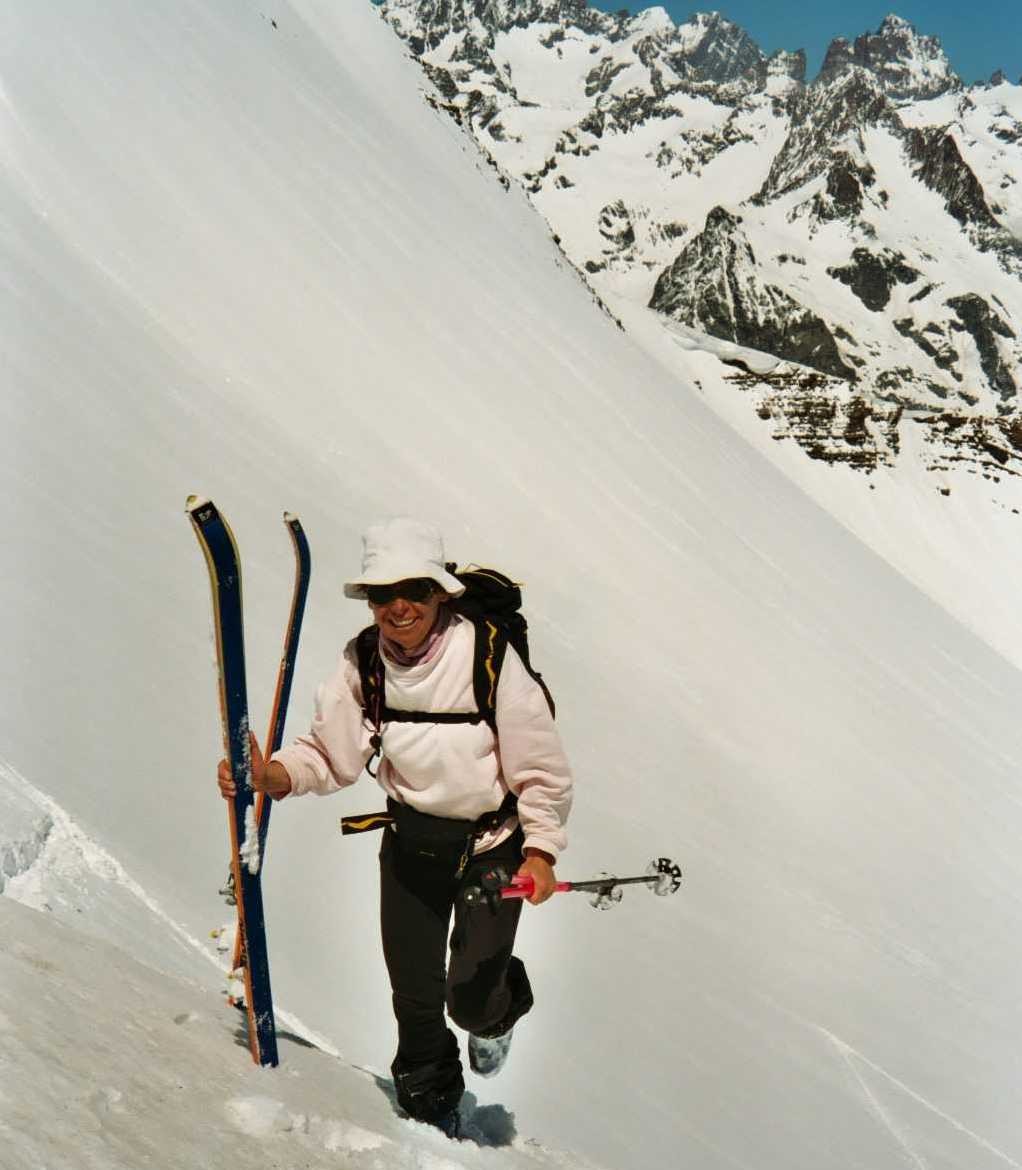 Catherine au col des Queyrettes