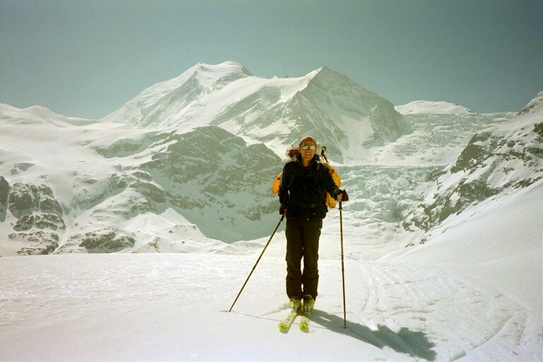 Vue sur le Turtmanngletscher et le Bishorn