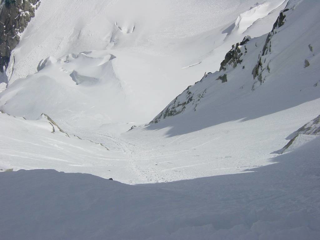 Couloir Spencer vu de la bèche de Blaitière
