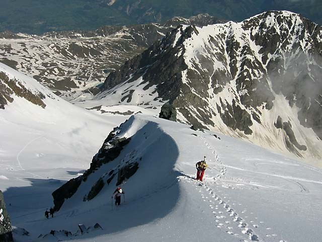 Sur l'arête finale du Mt Turia