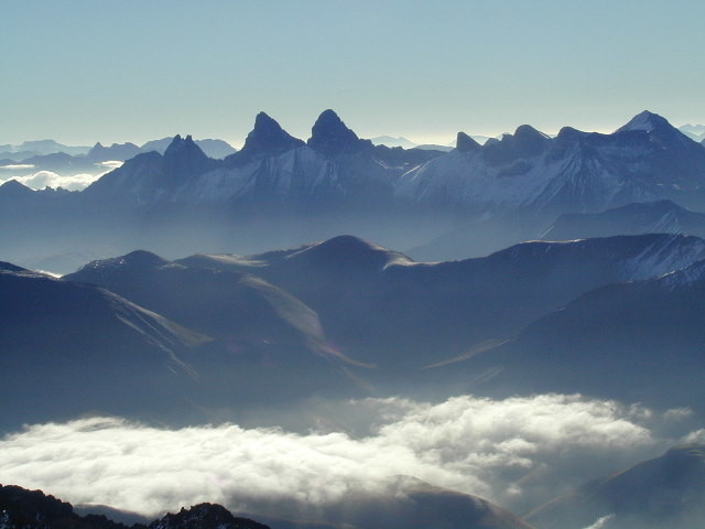 Aiguilles d'Arves depuis le sommet du Pic de l'Etendard