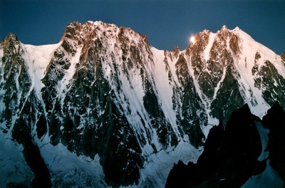 Face Nord des droites et de l'aiguille verte Face Nord des droites et de l'aiguille verte