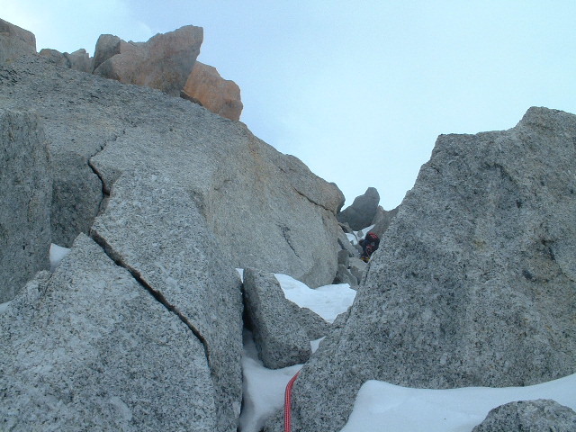 Tour Ronde - goulotte de gauche en face nord