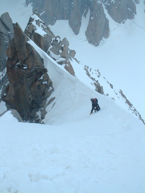 Tour Ronde - descente par le couloir Gervasutti