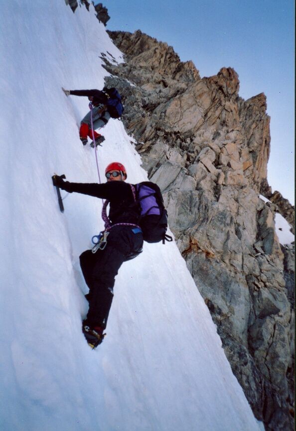 Aiguille du Tour : bas du couloir de la Table