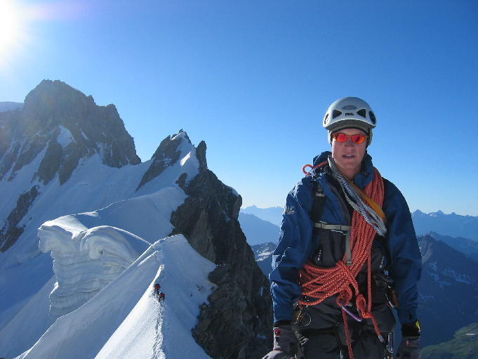 Steph sur l'arete de Rochefort