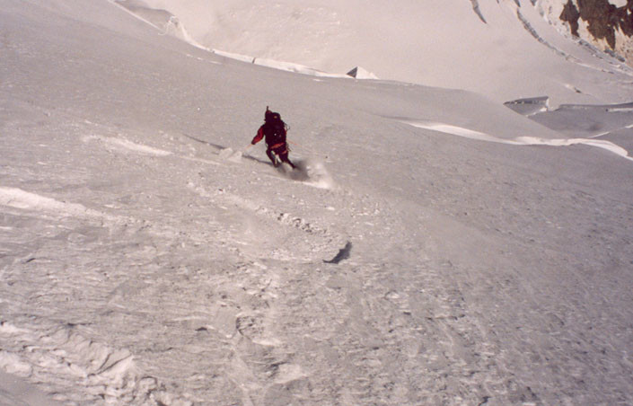 M.Bianco , discesa sulla Nord