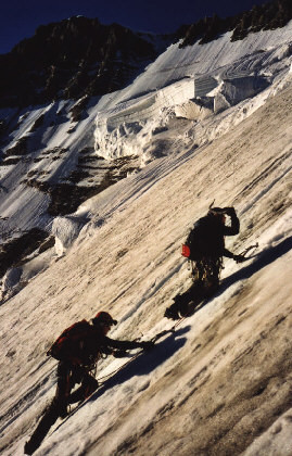 Dans la face nord de la Grande Casse