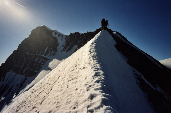 L'arête sommitale de la Grande Casse