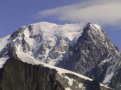 La face SW du Mont Blanc (au premier plan le Petit Mont Blanc)