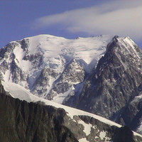 La face SW du Mont Blanc (au premier plan le Petit Mont Blanc)