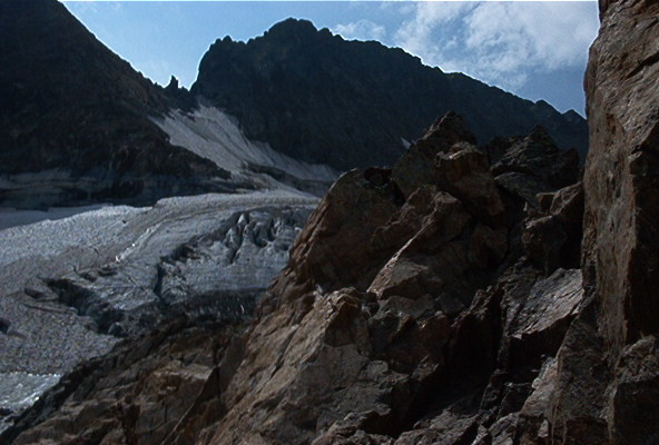 La Muzelle depuis l'éperon avant le glacier