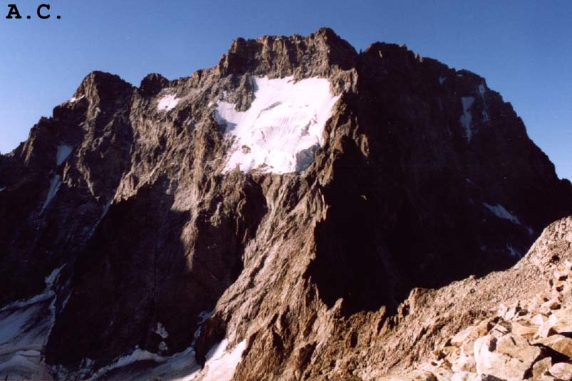 Col de la Temple - Vue sur la face nord de l'Ailefroide