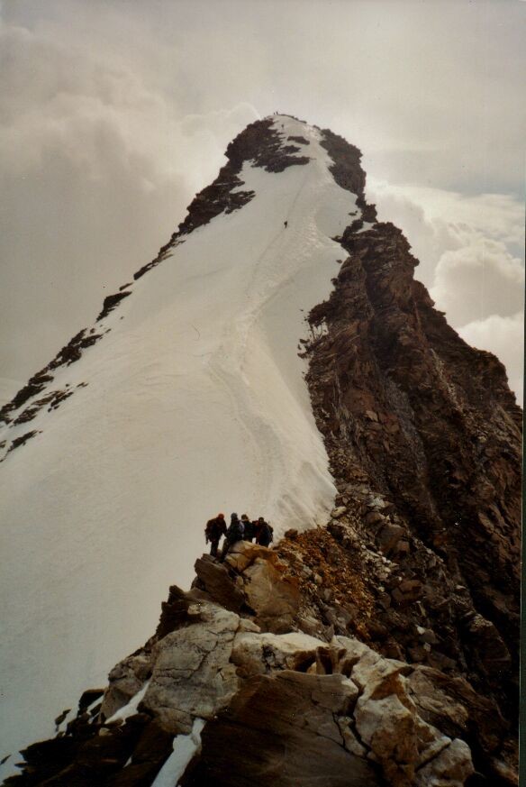 Pointe Dufour : arête de neige