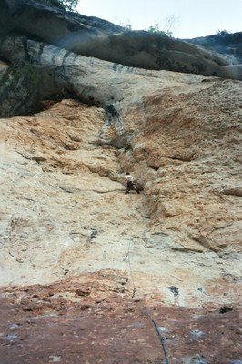 Mathieu B. dans &quot; le  7a &quot;  du secteur gymnase (Tarn)