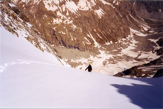 Sortie du couloir Nord de Roche Faurio
