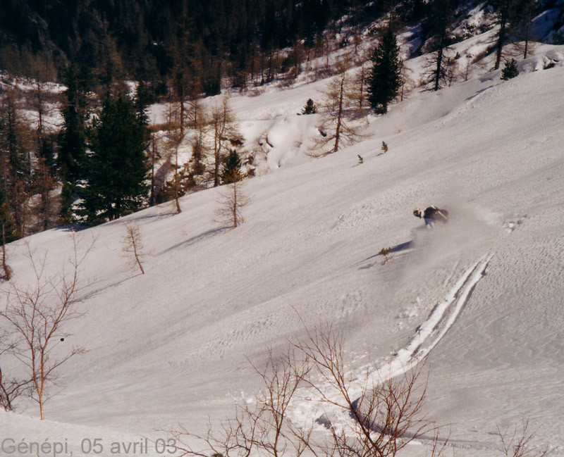 Génépi : Fond poudreux de la combe Barmay
